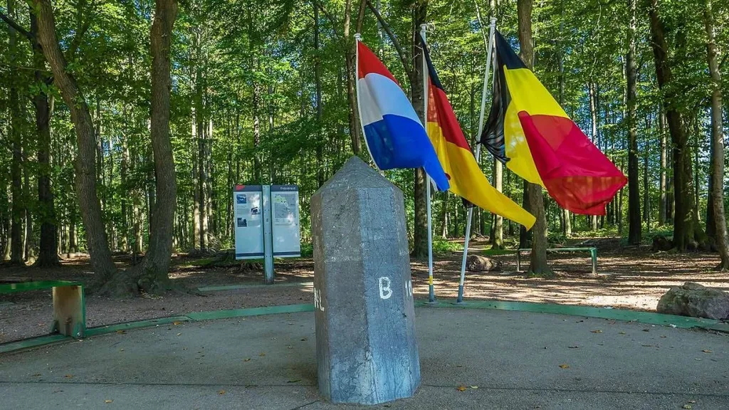 Landmark where Germany, Belgium, and Netherlands meet