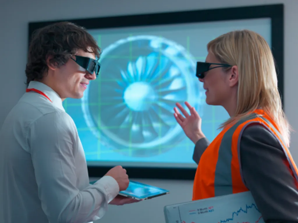 Personen mit Schutzbrillen, die sich unterhalten