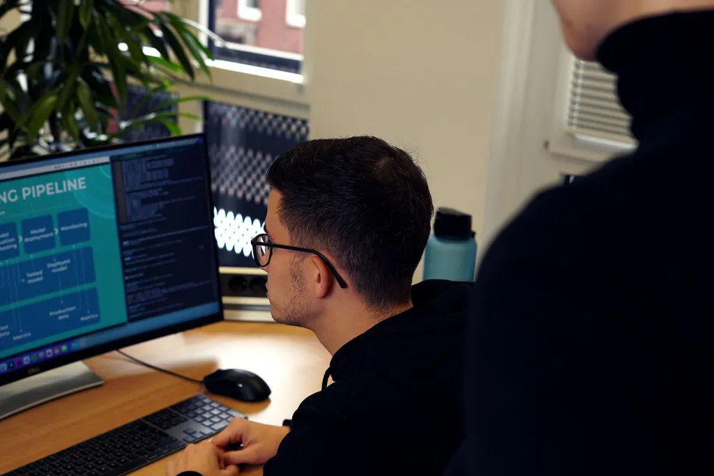 Closeup von Augen mit einer Brille